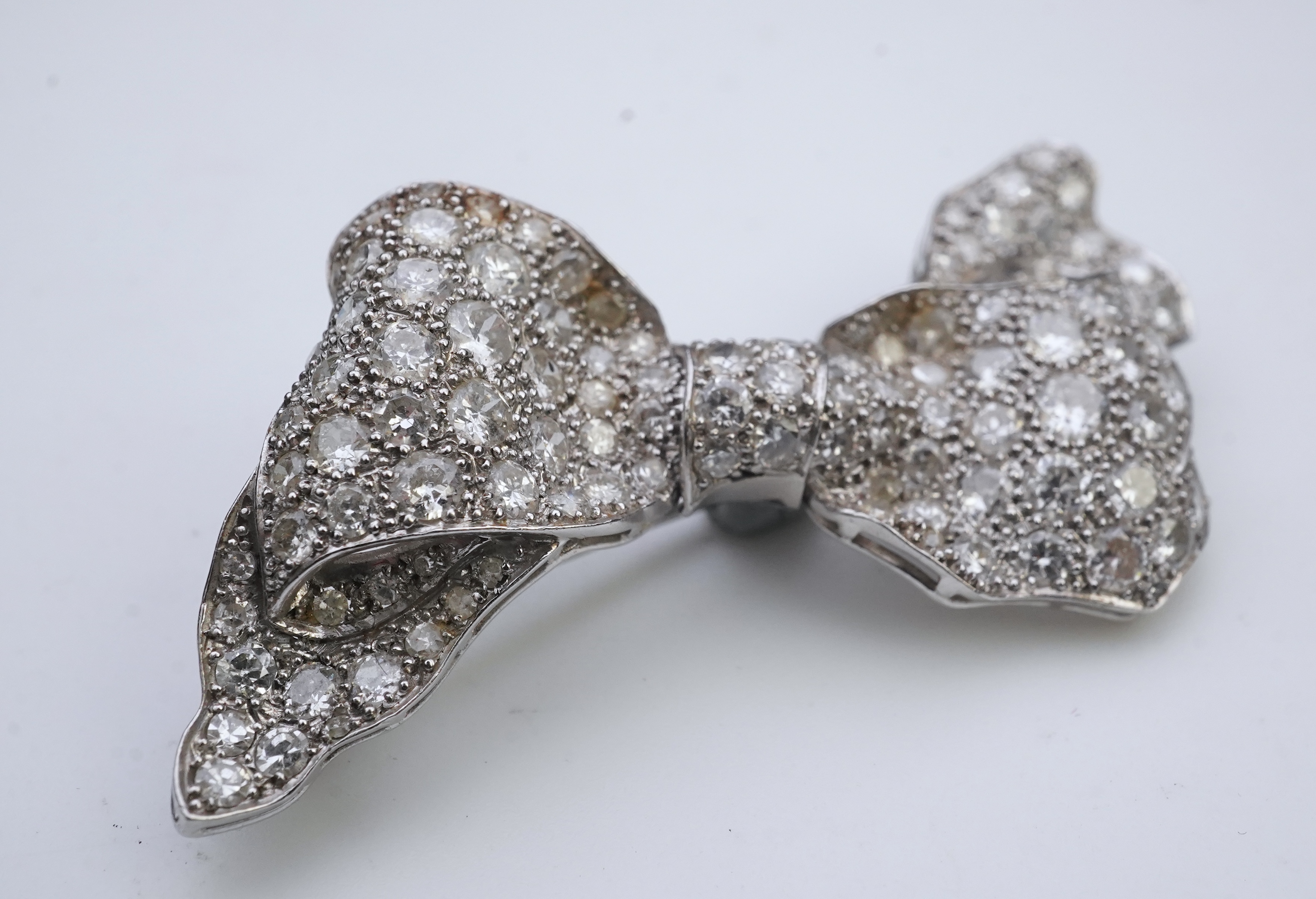 A diamond brooch, mid 20th century